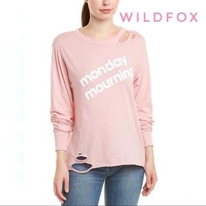 NWT Wildfox Monday Mourning Pink Distresse…